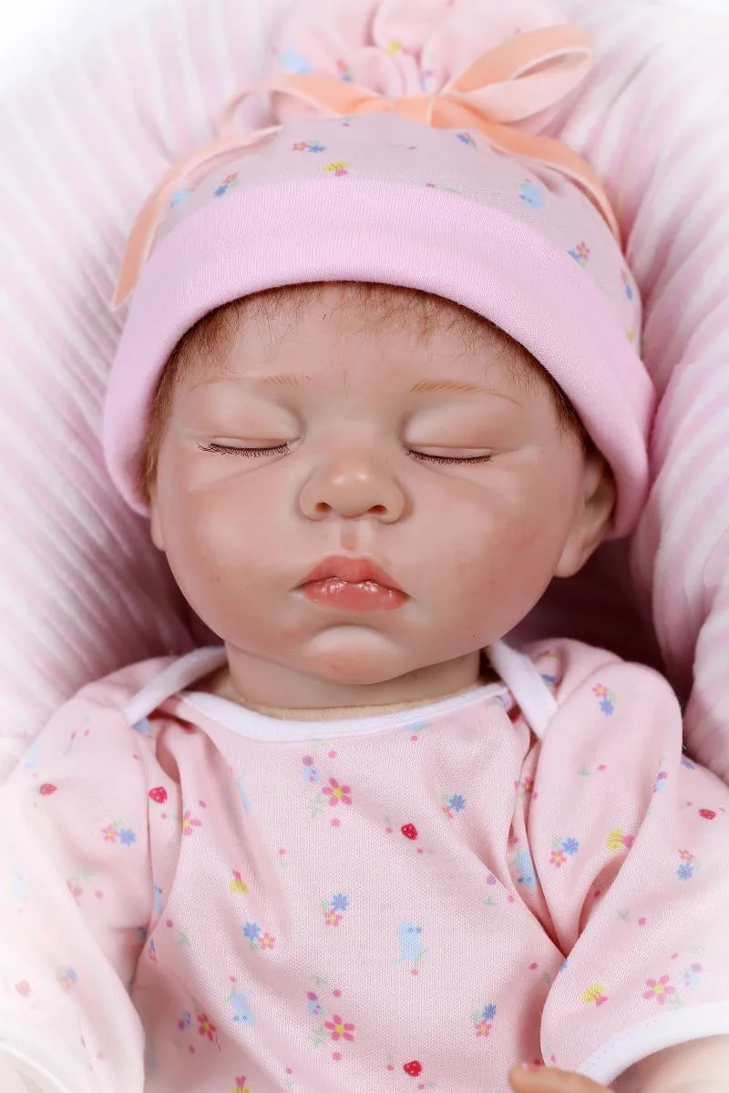 Новейший прекрасный спящий силиконовый Reborn Baby Dolls около 53 см как настоящие реалистичный Новорожденный ребенок Кукла Brinquedos Для детских подарков