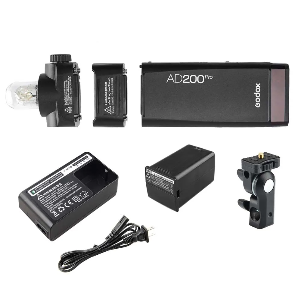 Карманная вспышка Godox AD200Pro ttl 200Ws 2,4G HSS 1/8000 2900mAh литий-ионная батарея Внешняя вспышка для Canon Nikon sony Olympus Fuji - Цвет: Only AD200Pro