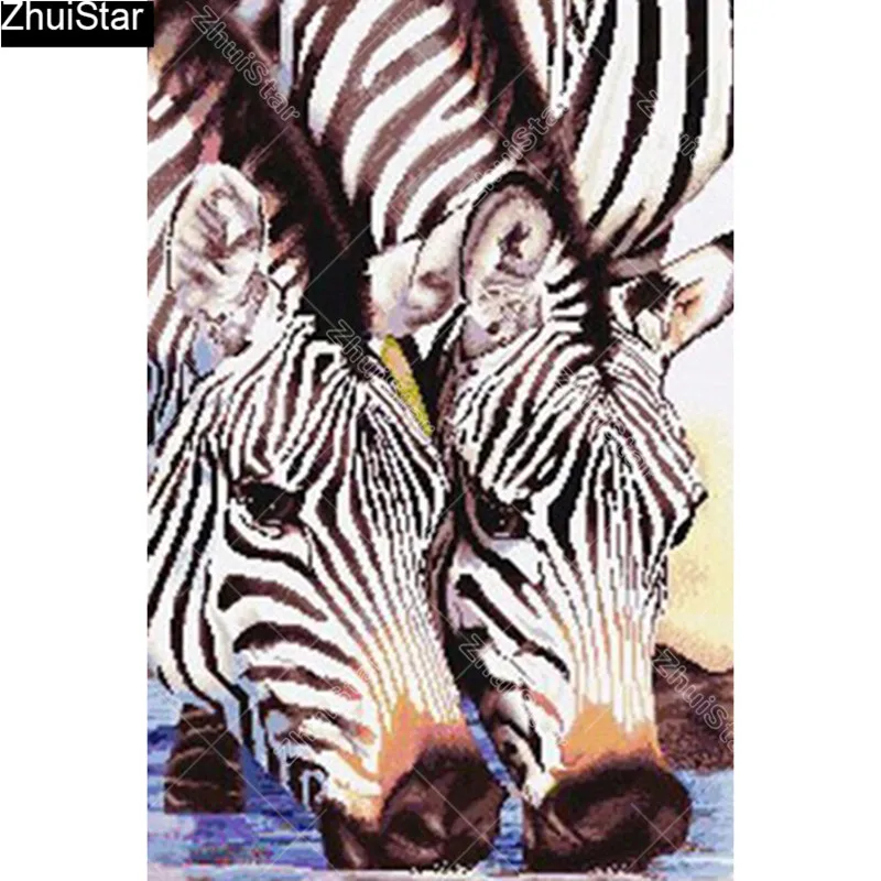 Full Square 5D DIY Diamond Painting "zebra" Embroidery Cross Stitch