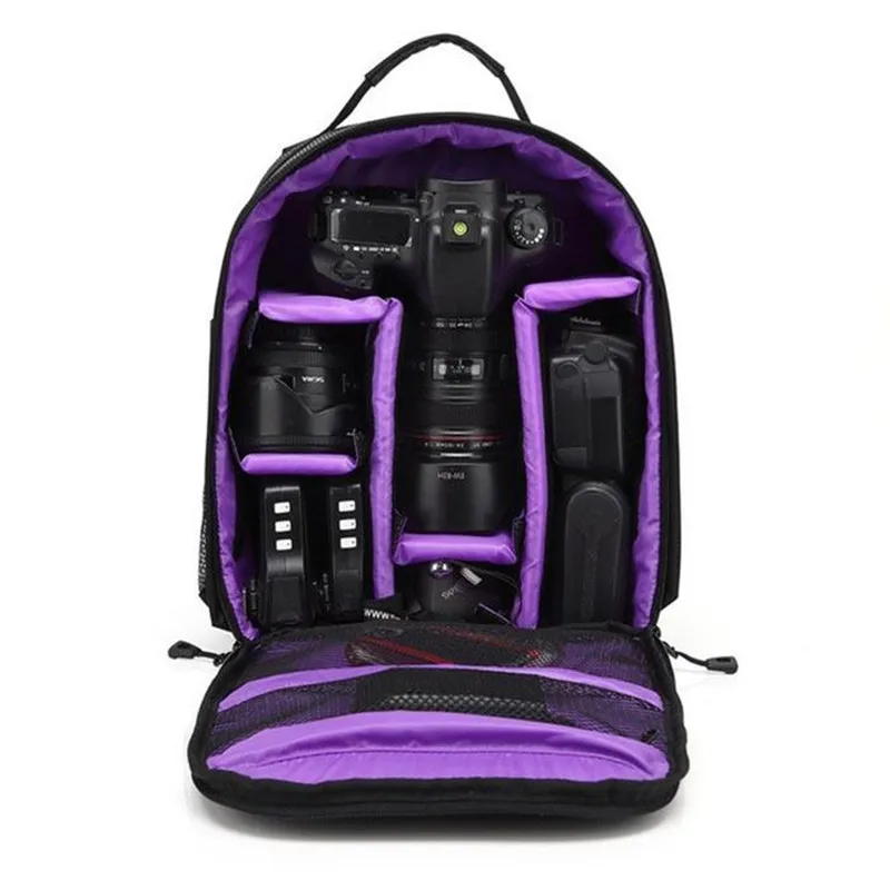 Waterproof DSLR Backpack Video Digital DSLR Camera Bag Multi-functional Outdoor Camera Photo Bag Case for Nikon Canon DSLR Lens cute camera bags