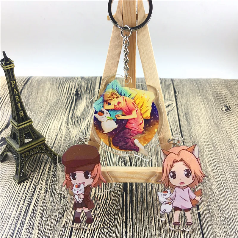 

Anime Natsume Yuujinchou keychain Madara natsume reiko cute fun cartoon Acrylic key chain Pendant jewelry novelty personalized
