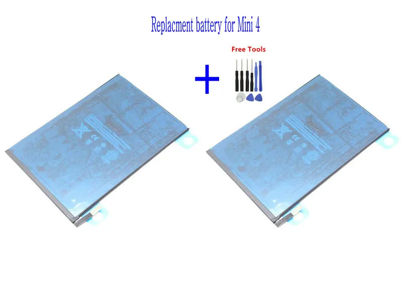 ISkyamS 2x5124 мАч 0 нулевой цикл Сменный аккумулятор для iPad mini 4 A1538 A1550 A1546 батареи