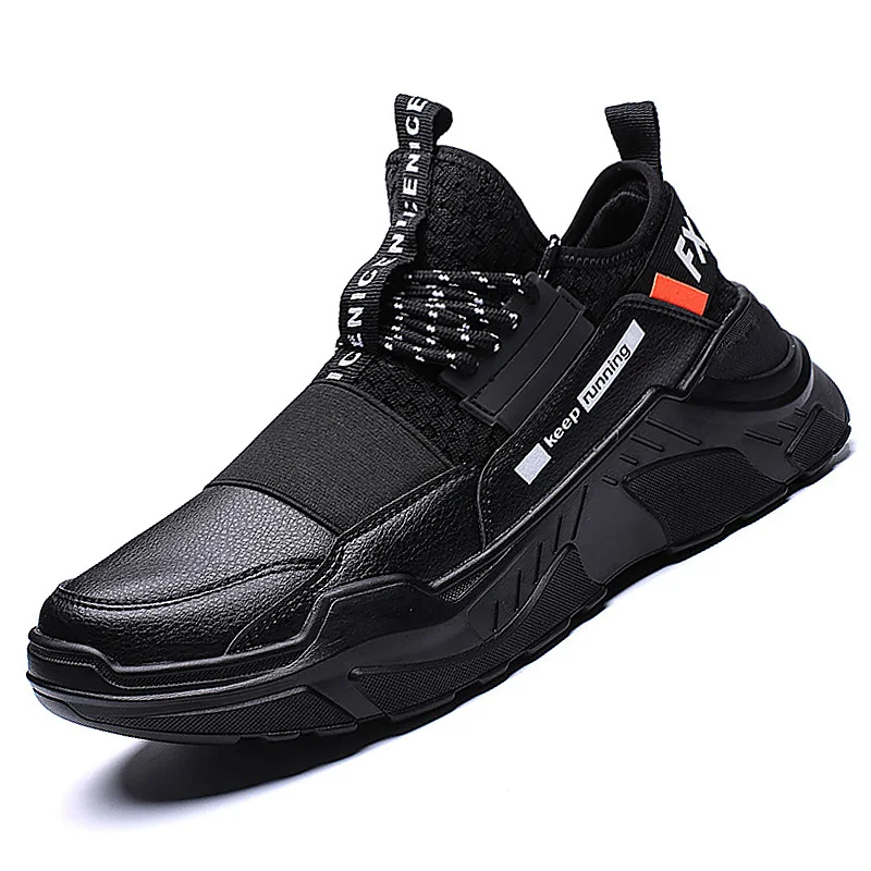 Большой размер 45-46; не сужающийся книзу массивный кроссовки Для мужчин летняя черная обувь+ мужской ПУ подошва; Прочная и удобная обувь особого Повседневное обувь Человек Basket Homme