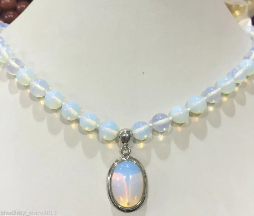 

Hot sale new Style >>>>>New Healing Chakra Reiki Opal Opalite Stone Pendant Necklace