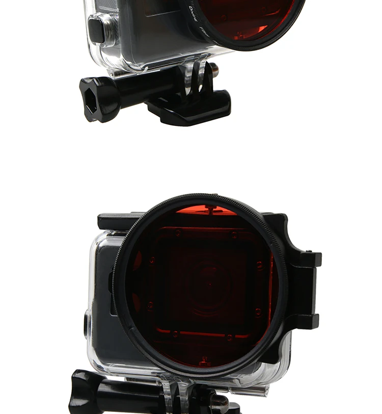 Для Gopro 7 подводный водонепроницаемый чехол для дайвинга фильтр для дайвинга красный фиолетовый корпус Lente Filtors для Go Pro 5 6 7 черный аксессуары