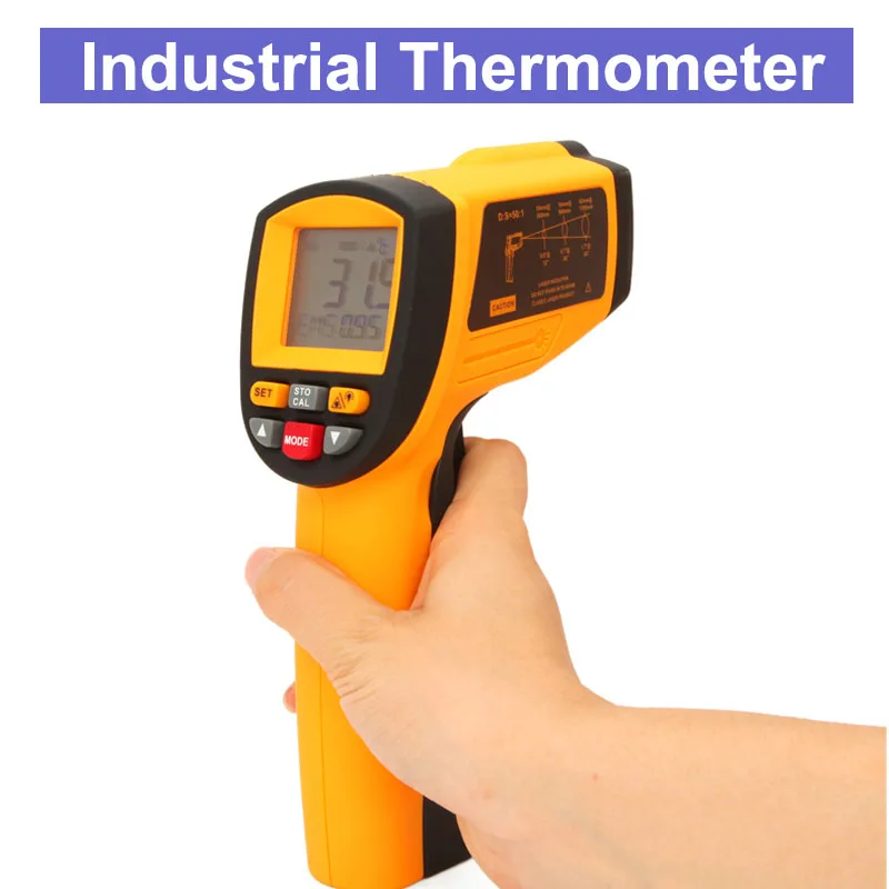 

GM1350 Laser Infrared Thermometer Temperature Measuring Gun Multi-function Industrial Thermometer - 18 to 1350 degree