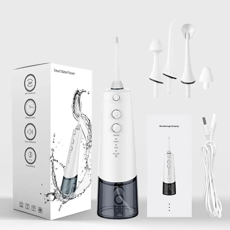 Описание: 100% абсолютно новый и портативный USB Перезаряжаемый умный водяной Flosser зубная струя 180 мл бак водостойкий инструмент для чистки