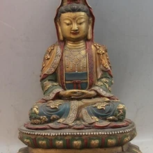 Bi001618 Народная Старый Бронзовый Цвет Окрашены Восемь Бессмертных Бог дизайн Гуаньинь Кван юн Статуя