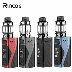 E-cigs Rincoe Manto X Mesh 228 Вт комплект маленький двойной 18650 комплект с 6 мл Metis Mix распылитель сетки катушки 4 аромата против сопротивления 157 Вт Vape