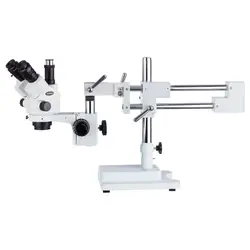 AmScope 7X-45X Одно-Фокусное Стерео Запираемый Увеличить Микроскоп на Dual Arm Boom Stand