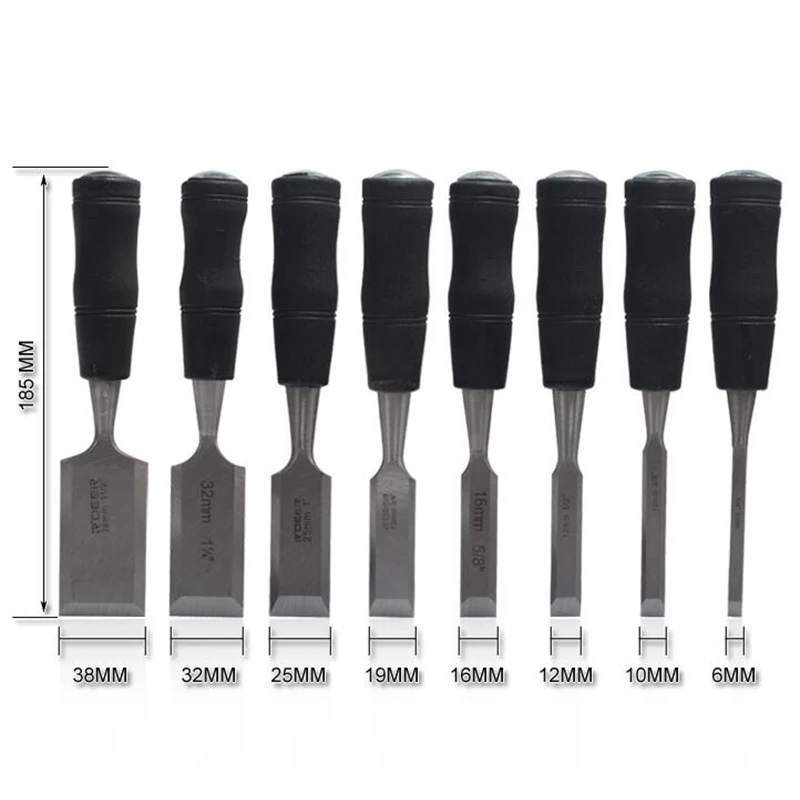 

8PCS/lot Woodworking Chisels Indurative DIY Carpentry Tools Wooden Carving Flat Chisel Jumper