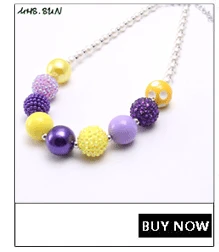 MHS.SUN Baby Kids Fashion Beads Necklace Child Charm Chunky Necklace Jewelry New Chunky Bubblegum Necklace Unisex Design 1Pcs