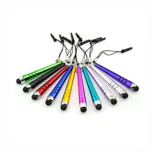 1000 шт Универсальная емкостная бейсбольная ручка-стилус для смарт-сотовые телефоны, планшеты ручки с пылевыми заглушками