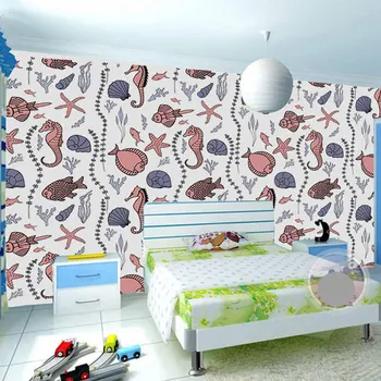 

3D Cartoon Children's Wallpaper Self Adhesive Wall Cloth Stickers Mural Home Decor Wallcoverings Kids Wall Paper Roll 60*280cm
