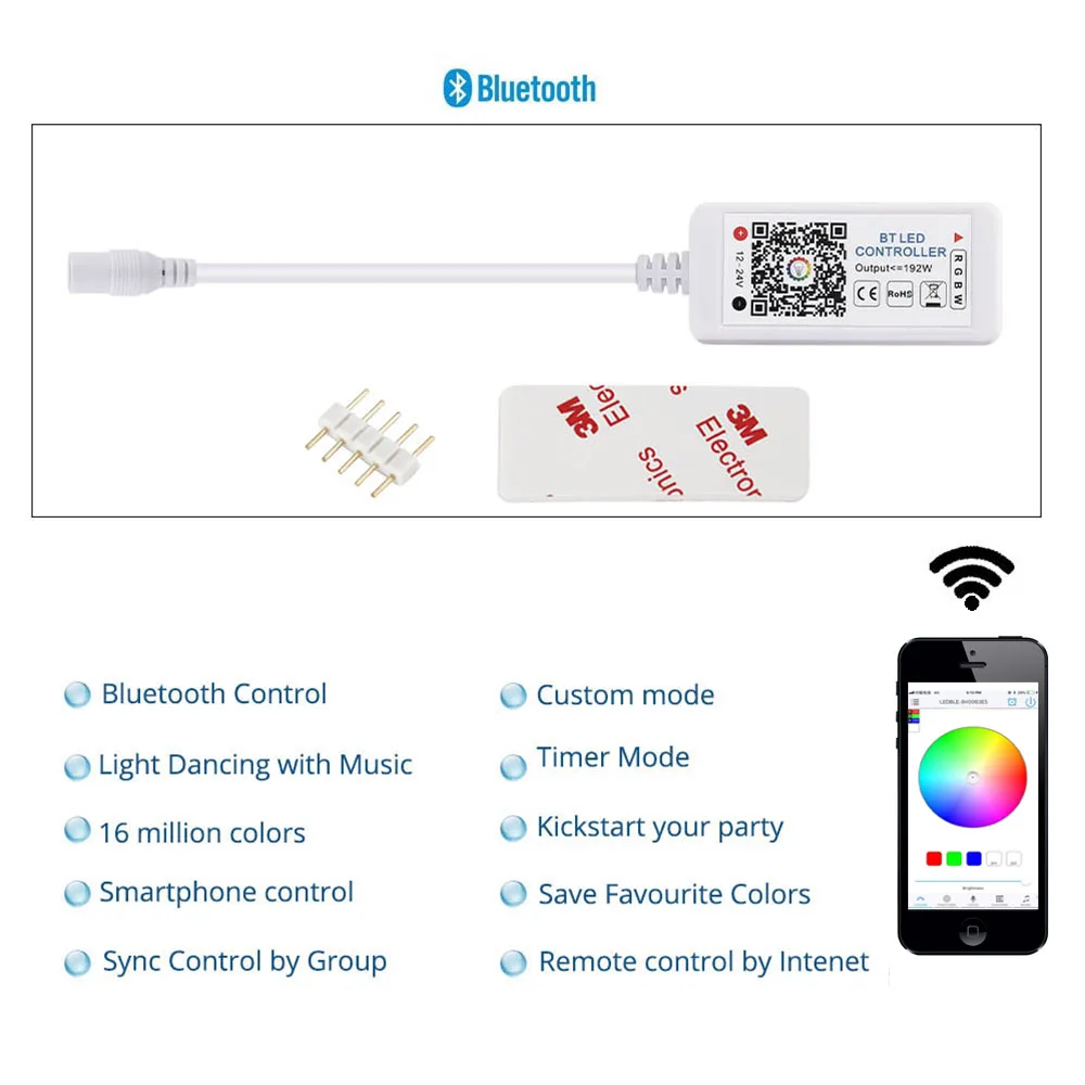 5 м 300 светодиодный s светодиодный полосы 5050 blutooth-контроллер управления светодиодными rgb-лентами набор RGB/RGBW/RGBWW светодиодный