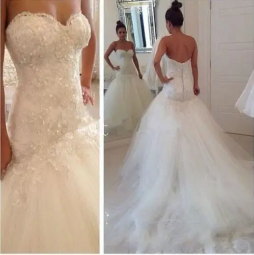 

Backless Vestido De Noiva Muslim Wedding Dresses Mermaid Tulle Lace Beaded Vintage Dubai Arabic Wedding Gown Bridal