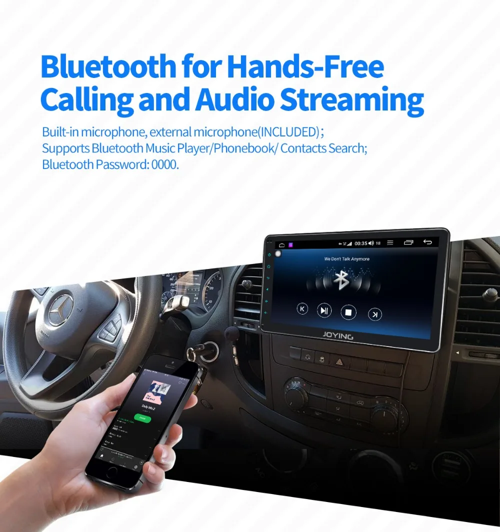 Top JOYING 10.1 inch IPS touch Screen Android 8.1 Octa Core Car radio player 4GB+64GB support SIM Card GPS AM FM radio player DSP BT 16