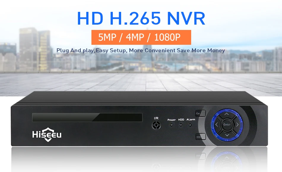 Hiseeu H.265 H.264 4/8CH POE NVR безопасности IP Камера видео система наблюдения CCTV P2P ONVIF 2MP/5MP сети видео Регистраторы