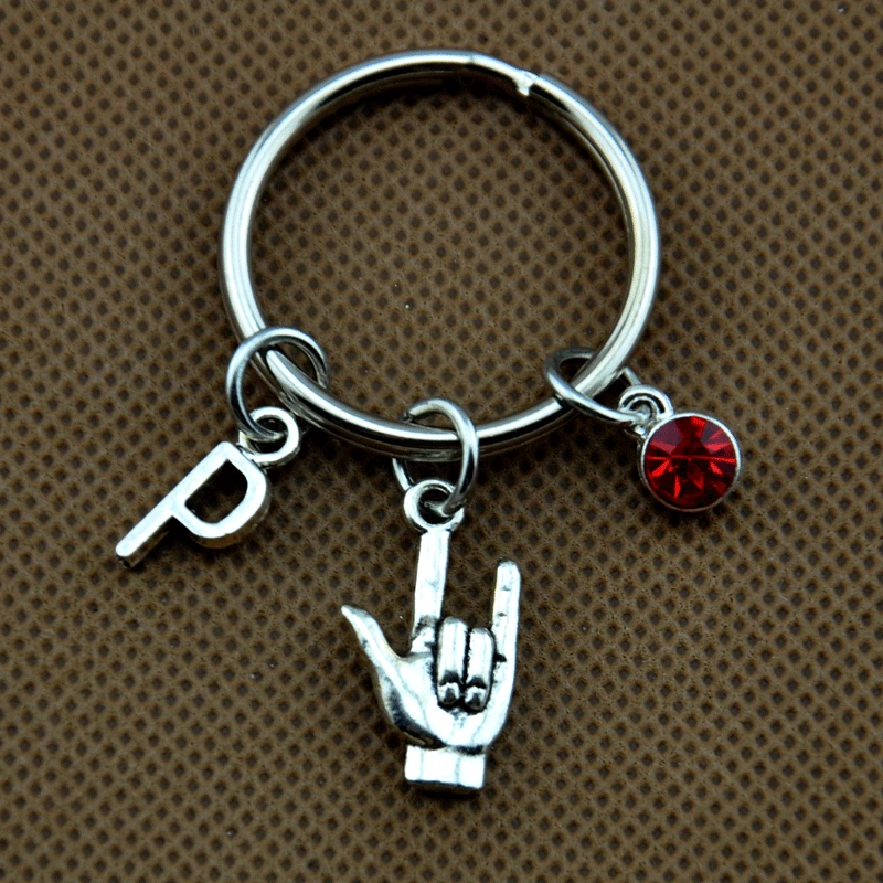 

I Love You Hand Sign Keychain, Sign Language Keyring,, Gift For Mom, Simple Love Gifts