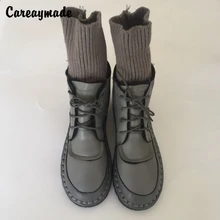 Careaymade-2017 new Mori girl style PU boots, pure handmade short boots , casual Martin women's flat Boots,4 colors Careaymade-2017 new Mori girl style PU boots, pure handmade short boots , casual Martin women's flat Boots,4 colors