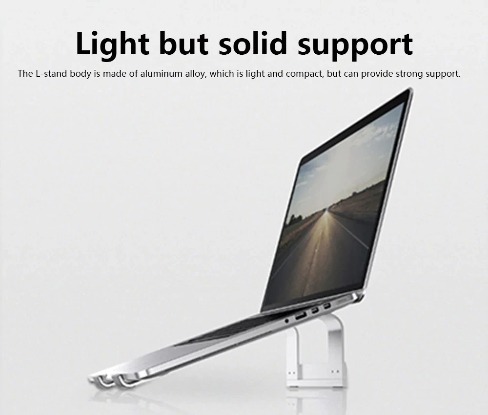 Xiaomi L-Stand высокоскоростная охлаждающая подставка для ноутбука Подставка для ноутбука крепкая Нескользящая простая конструкция для 12-15 дюймов C2