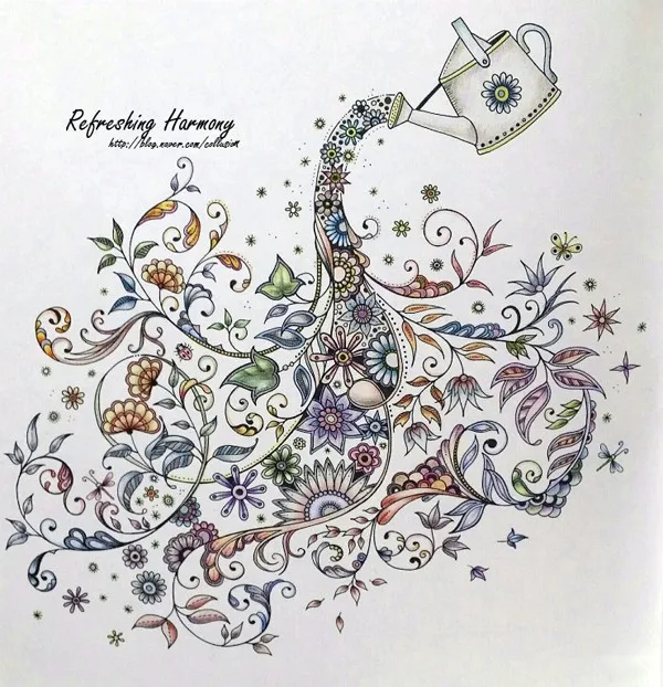 Enchanted Forest An Inky Quest Coloring Book For Children Adult Relieve Stress Kill Time Graffiti Painting Drawing In Books From Office School