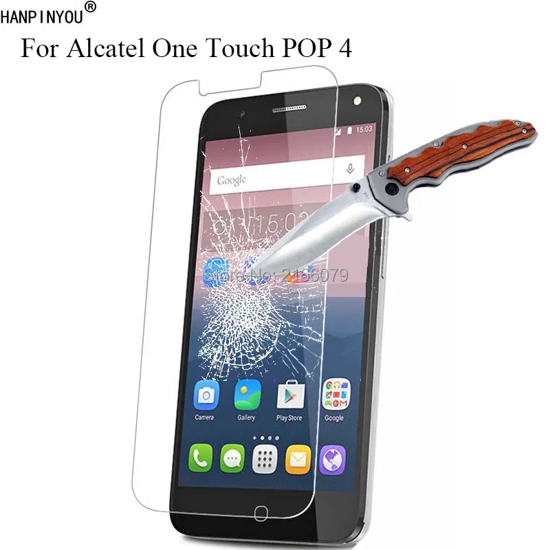 

New 9H 2.5D Tempered Glass Screen Protector For Alcatel One Touch Pop 4 Pop4 5.0 OT 5051D 5.0" Protective Film + Clean Tools