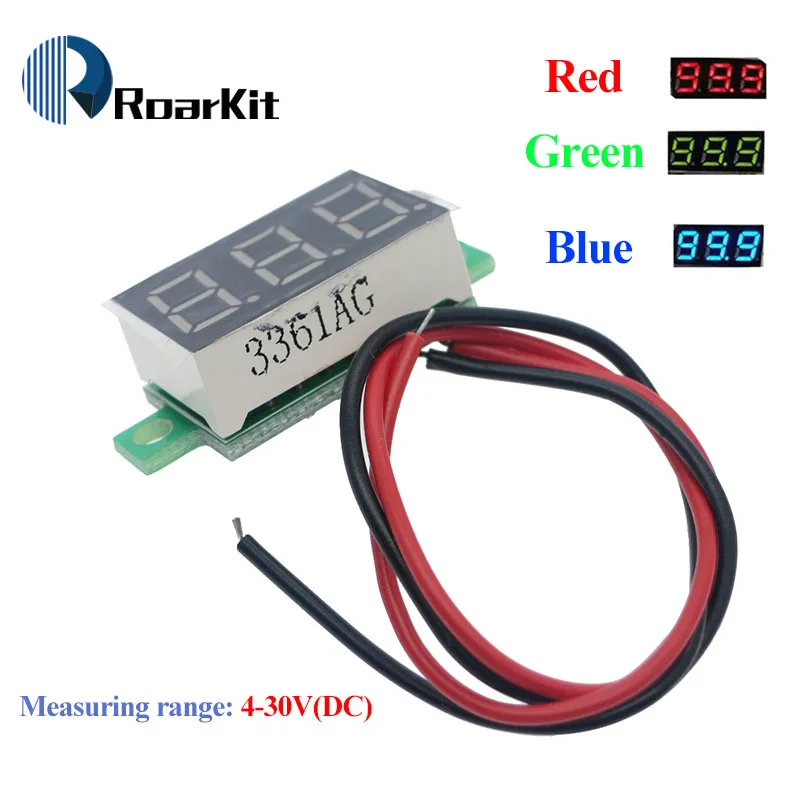 

Red Green Blue color Second line precision dc digital voltmeter head LED digital voltmeter DC2.7V-32V