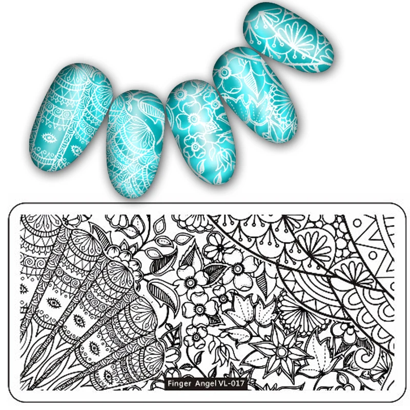 1 шт. 12*6 см прямоугольная пластина для штамповки ногтей модный дизайн штамп для ногтей пластина для маникюра шаблон для дизайна ногтей