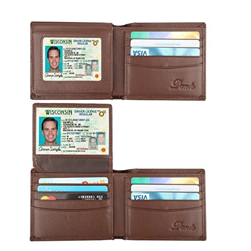 Vintage Leather Men Wallet for Credit Cards Business Card Holder For Men Wallet Male Purse billetera hombr