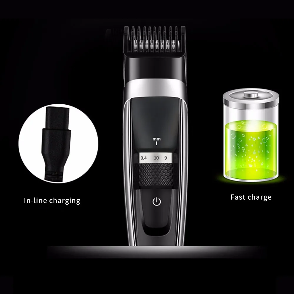 Профессиональная электрическая машинка для стрижки волос USB перезаряжаемая Водонепроницаемая машинка для стрижки волос для взрослых