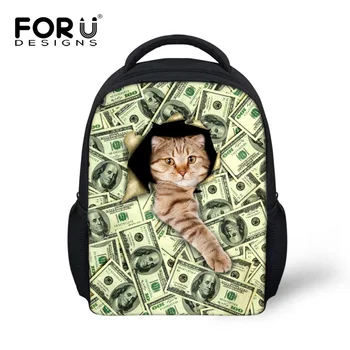 

FORUDESIGNS 12Inch Animals Print Bag For Children Boys Girls Back Pack Kids Mochila Infantil Schoolbags Kindergarten School Bag