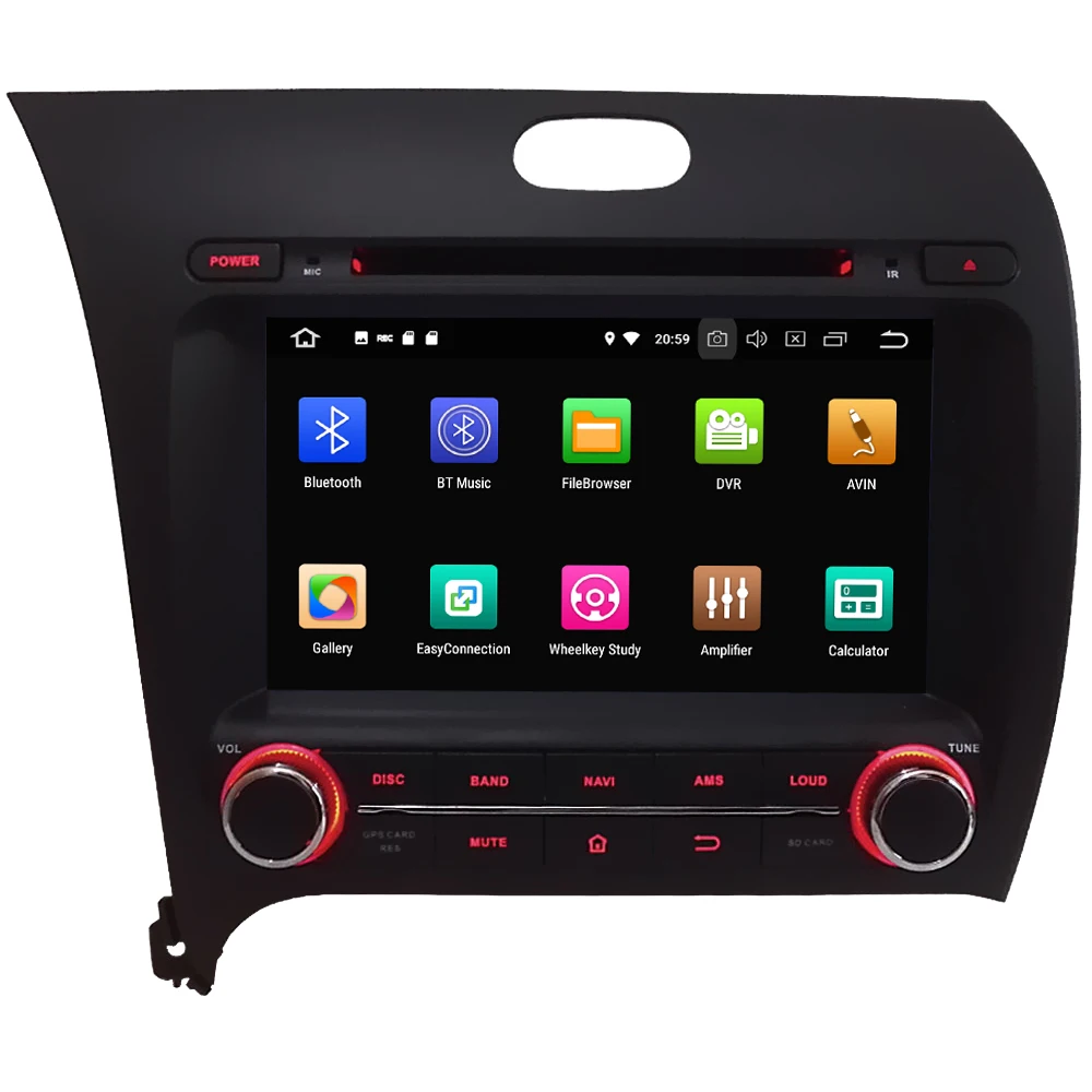 Excellent 8" Octa Core 4G Wifi Android 8.1 4GB RAM 64GB ROM Car DVD Player Radio GPS Glonass Navigation For Kia Cerato K3 Forte 2013-2017 1