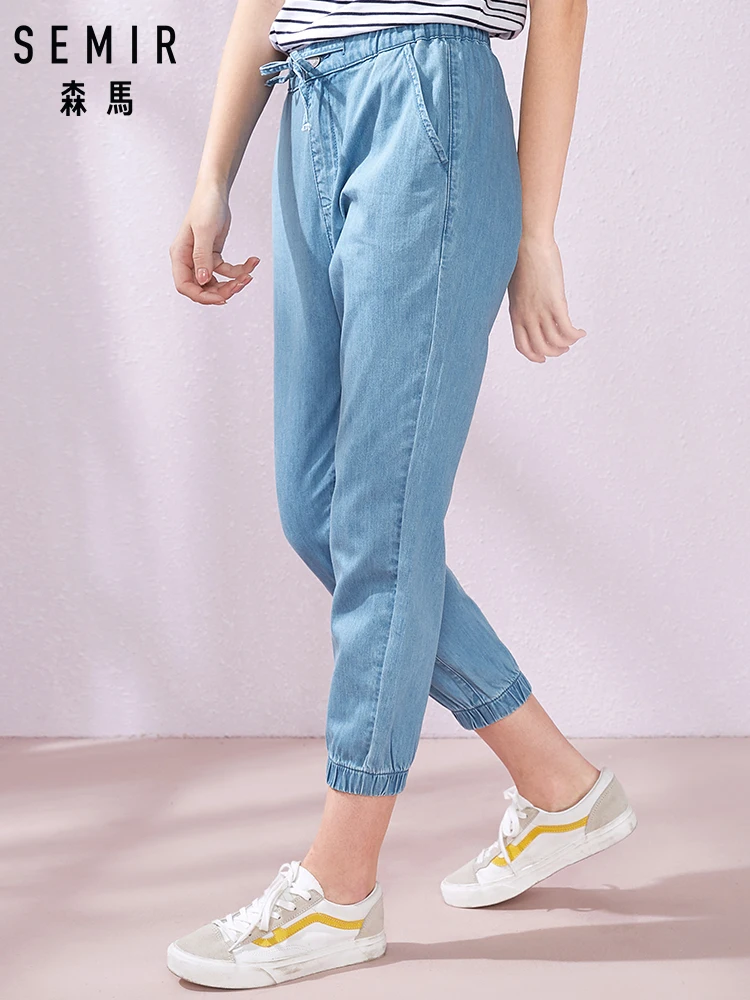 SEMIR джинсы женские 2019 летние новые беговые девять брюки Плотные хлопковые