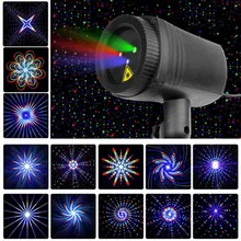Christmas Stars laser light shower 24 Patterns projector effect Remote moving waterproof Outdoor Garden Xmas decorative lawn