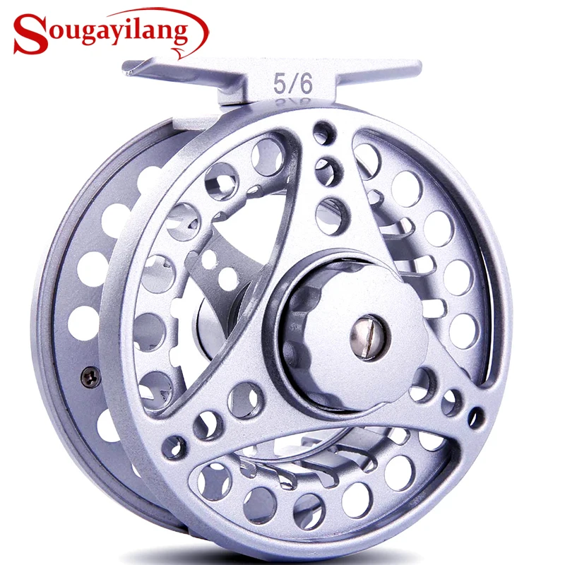 Катушка для ловли нахлыстом Sougayilang 2 + 1 шарикоподшипник Ультралегкая Алюминиевая