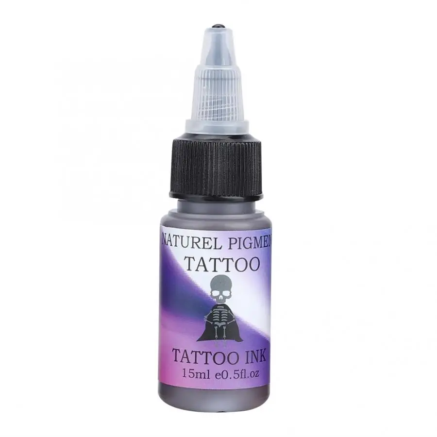 7 цветов 15 мл/бутылка натуральные чернила для татуажа долговечный пигмент полу-пернамент макияж чернила косметика - Цвет: Grey Coffee