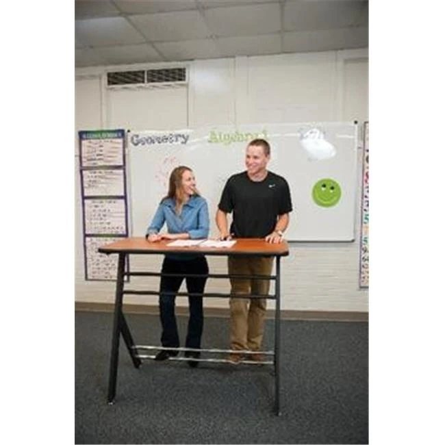 Stand2Learn S2LY27.B.F.X.K YZE Double Standing Height Desk Black Frame Grades 5-12