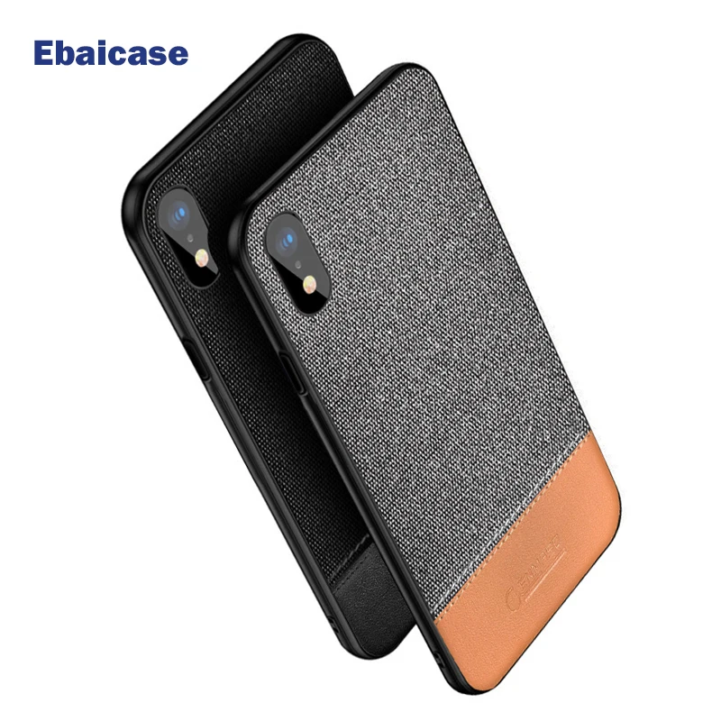 

For IPhone XR Case Shockproof Back Cloth Fabric Silicone Soft Edge Protect Case For IPhone 7 Case IPhone 8 Plus X XS XR Max Case