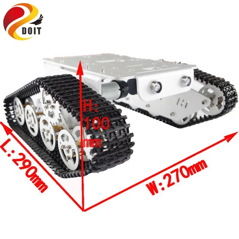 Wi-Fi RC металлический робот танк шасси T300 из комплект разработки nodemcu с L293D двигатель Щит DIY Р/У Танки игрушка с помощью приложения для телефона