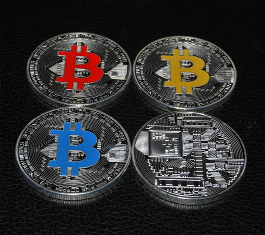 

Free shipping 3pcs/lot,2018 New,Silver Plated Physical Bitcoins Casascius Bit Coin BTC Souvenir Coin With Case