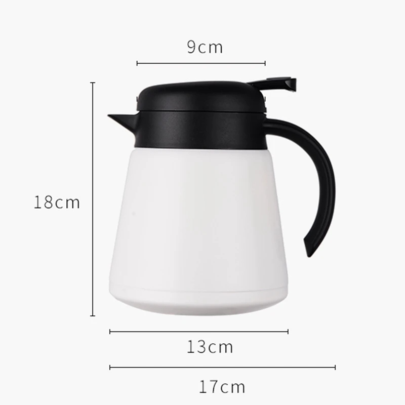 Термос для кофе из нержавеющей стали, 800 мл, термос, портативный мини-термос, двойные стенки, изолированный чайник, кувшин для горячей воды
