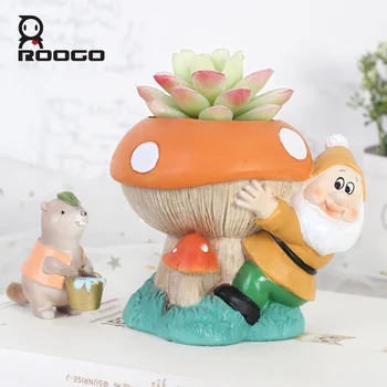 

European style Fairy tale dwarfs Succulent Plant flower Pots modern flower Bonsai Planter Home Office Decor