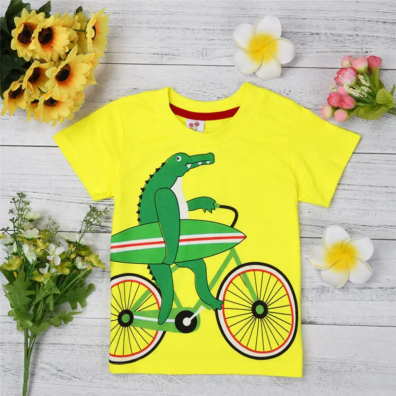 baby shirts cotton winter Toddler Kids Baby Boys Girls Clothes Short Sleeve Cartoon Tops T-Shirt Blouse Raspashonka 20