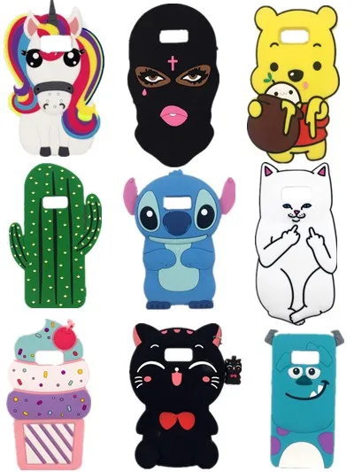 

3D Silicon Cupcake Cat Sexy Lip Cartoon Unicorn Cartoon bottle Soft Case Cover for Samsung Galaxy S3 S4 S5 S6 S7 Edge S8 S8 PLUS