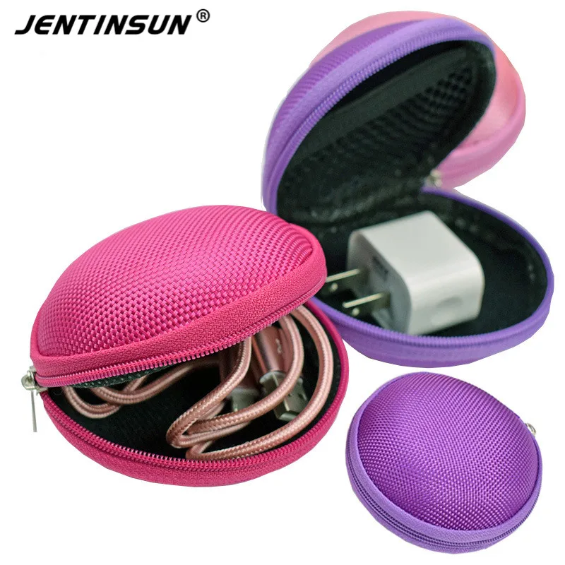 2017 New Fashion Colourful Mini Round Portable Coin Purse Wallet Key Earphone Charger SD TF Cards Storage Holder Case Bag | Багаж и сумки