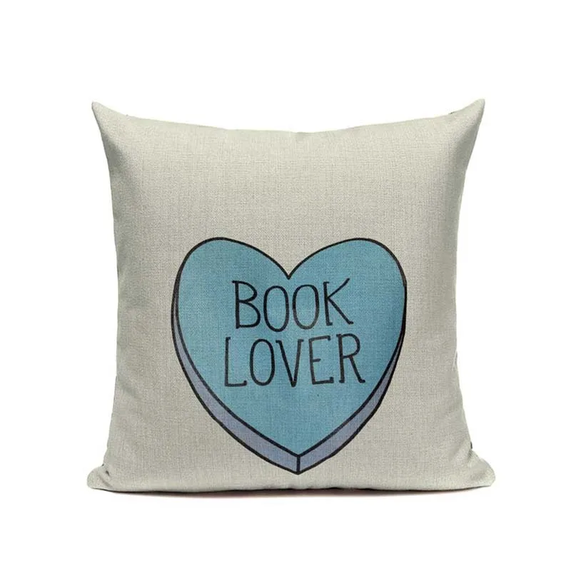 Холщовая Сумка, сумки для хранения, Удобные сумки через плечо, сумки I Love Books, наволочки для чтения, льняной Чехол на подушку с принтом 1 шт./лот - Цвет: TBB21