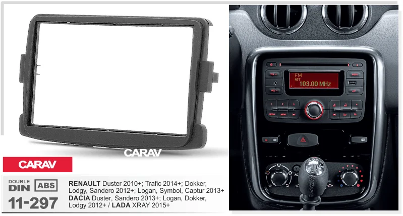 CARAV 11-297 Car Radio Installation Trim Fascia Panel