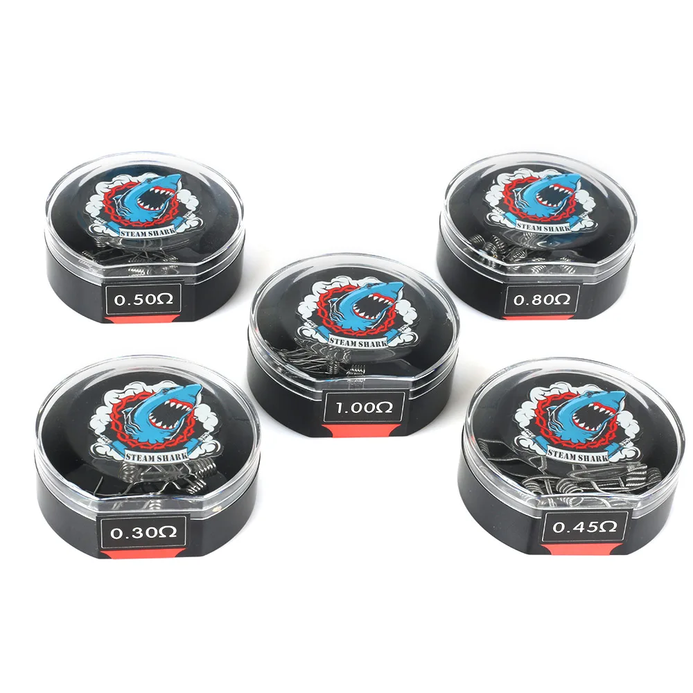 

Orignal Vapethink Steam Shark prebuilt clapton 24GA 26GA 28GA 32GA RDA Heating Wire FOR RBA/RDA/RTA tank 0.45 0.5 0.3 0.8 1ohm