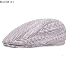 Ditpossible мужской берет шляпа винтажная полосатая плоская кепка мужская кепка кость Кепка с козырьком